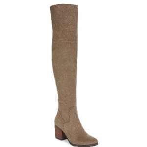 Over the knee faux suede boots